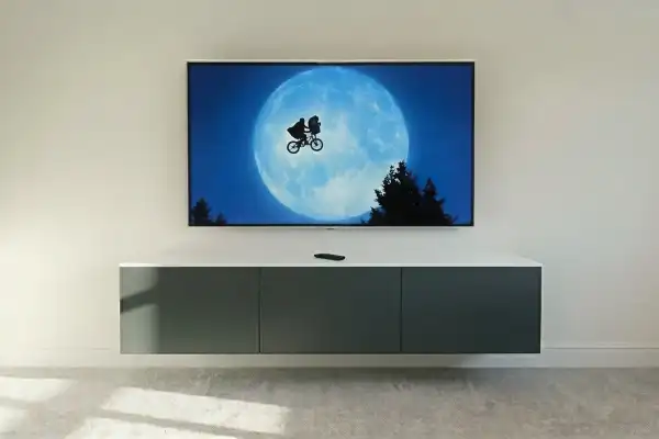 TV Wall Mounting — TV Above Floating Unit — Colchester, Essex in Colchester, Essex