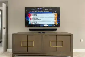 TV wall mount in Halstead home