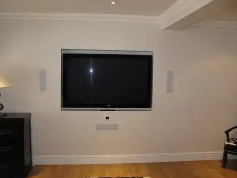 In-wall speaker and TV installation in Essex home