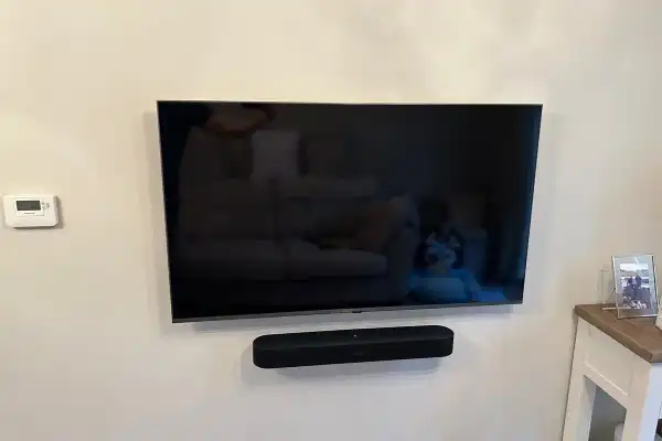TV and Sonos Beam wall mounted in Colchester living room