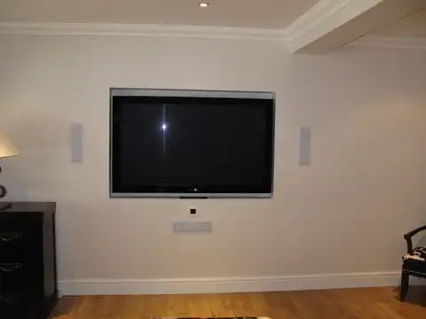 In-wall speaker and TV installation in Essex home