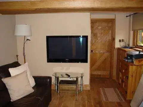 Mounted display above a fireplace — example 19