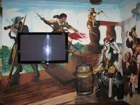 Wall-mounted display in a living room — example 37